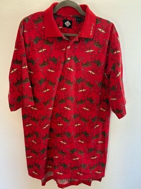 Tabasco Red Hawaiian Polo Shirt XL